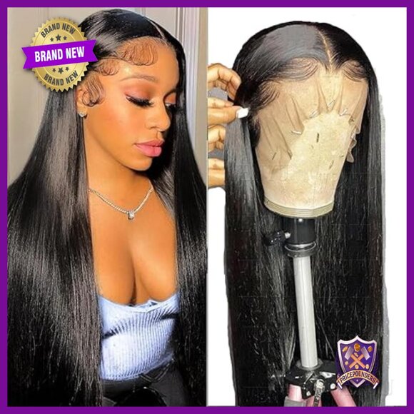 26 Inch Straight Lace Front Wig Human Hair Pre Plucked 13x4 Frontal main image 7